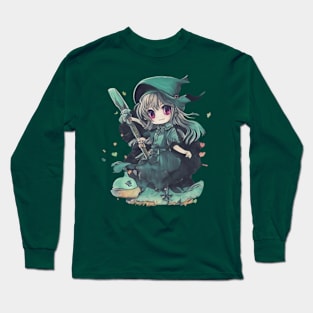 cute anime witch Long Sleeve T-Shirt